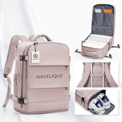 Navelique Cabin Backpack Pink - Name on Bag Center