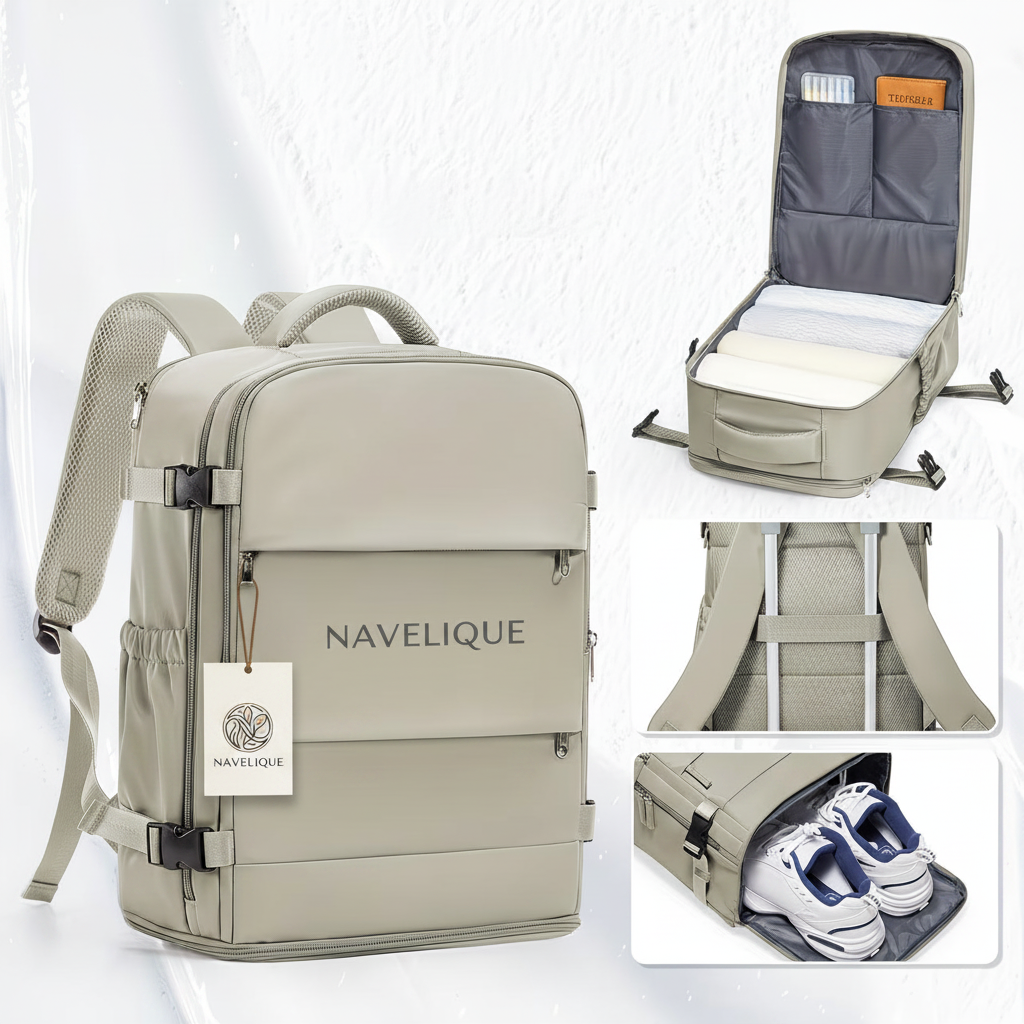 Navelique Cabin Backpack Taupe - Consistent Branding